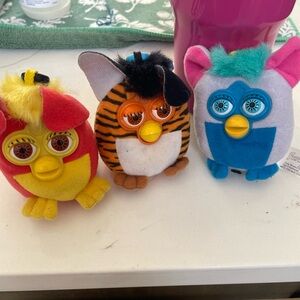 McDonald’s plush toy keychain Furby Friends Colorful Plush hasbro lot of 3